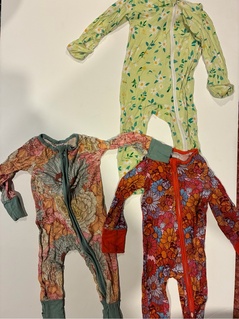 3-6 month baby girl bamboo sleepers